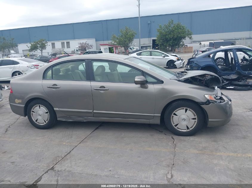 2008 Honda Civic Hybrid VIN: JHMFA36218S006504 Lot: 43988179