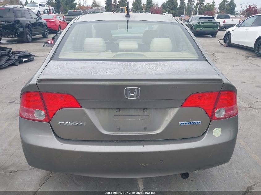 2008 Honda Civic Hybrid VIN: JHMFA36218S006504 Lot: 43988179