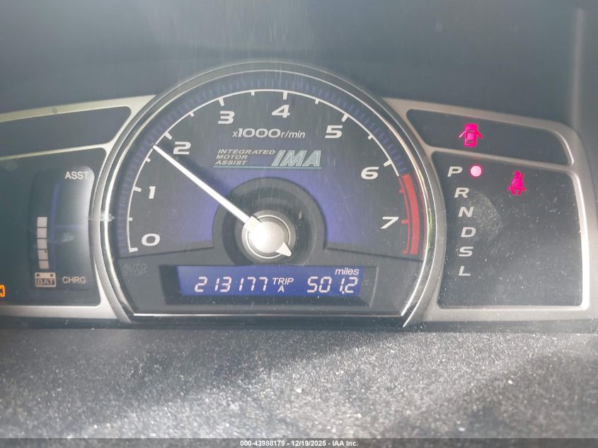 2008 Honda Civic Hybrid VIN: JHMFA36218S006504 Lot: 43988179