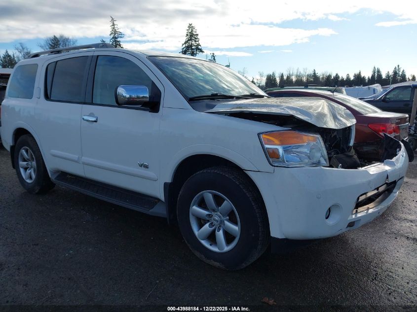 2008 Nissan Armada Se VIN: 5N1AA08C58N606257 Lot: 43988184