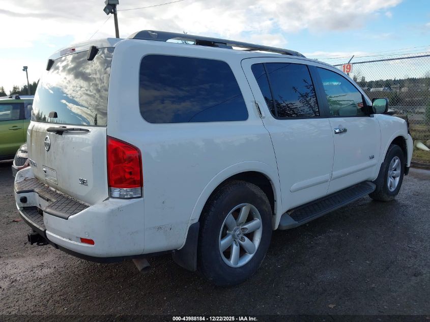 2008 Nissan Armada Se VIN: 5N1AA08C58N606257 Lot: 43988184