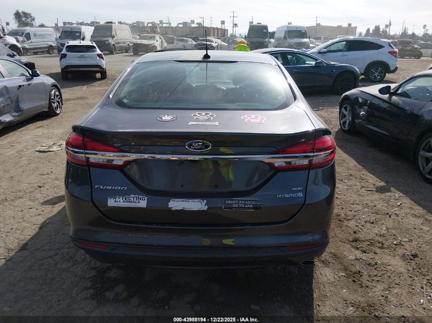 2017 Ford Fusion Hybrid Se VIN: 3FA6P0LU6HR398885 Lot: 43988194