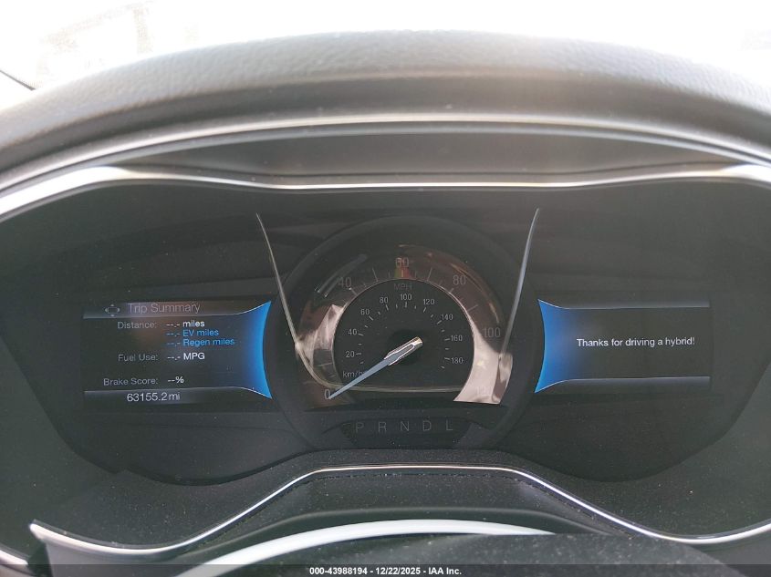 2017 Ford Fusion Hybrid Se VIN: 3FA6P0LU6HR398885 Lot: 43988194
