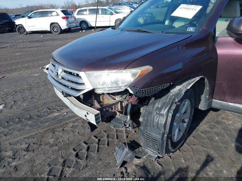 2012 Toyota Highlander Base V6 VIN: 5TDBK3EH2CS113467 Lot: 43988214