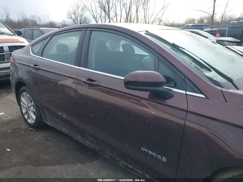 2019 Ford Fusion Hybrid Se VIN: 3FA6P0LU4KR129727 Lot: 43988317