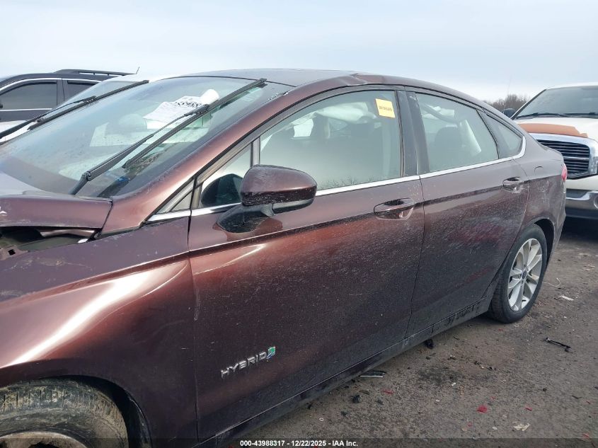 2019 Ford Fusion Hybrid Se VIN: 3FA6P0LU4KR129727 Lot: 43988317