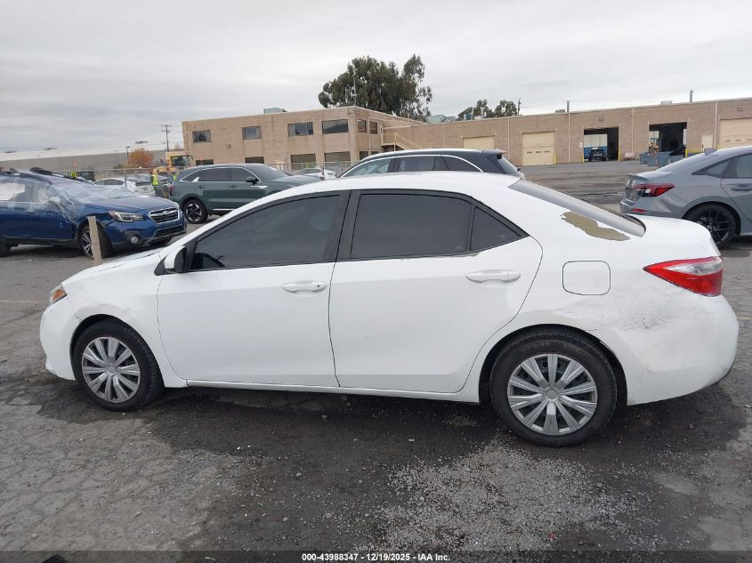 2016 Toyota Corolla Le VIN: 5YFBURHE6GP386781 Lot: 43988347