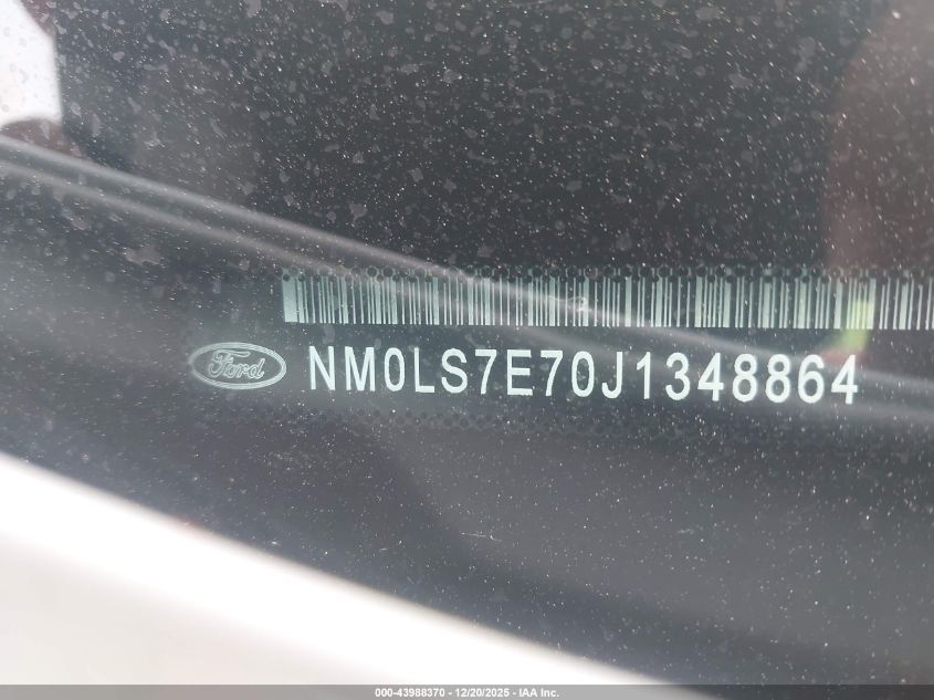 2018 Ford Transit Connect Xl VIN: NM0LS7E70J1348864 Lot: 43988370