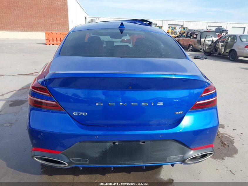 2022 Genesis G70 3.3T Rwd VIN: KMTG54TE0NU085650 Lot: 43988411