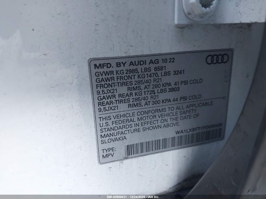 2023 Audi Q7 - WA1LXBF71PD005438