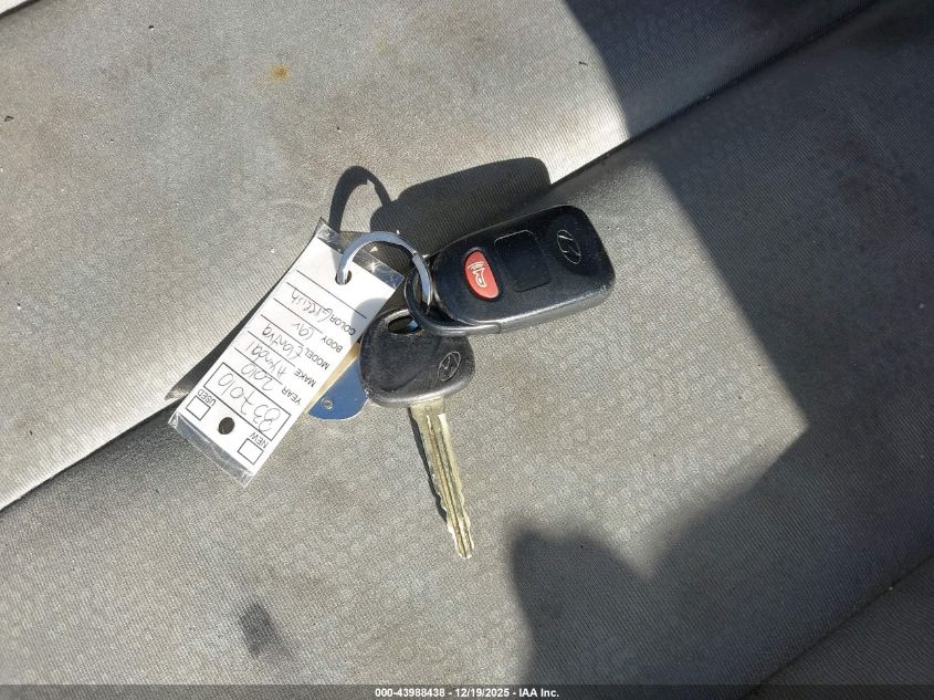 2010 Hyundai Elantra Blue VIN: KMHDU4AD5AU837010 Lot: 43988438