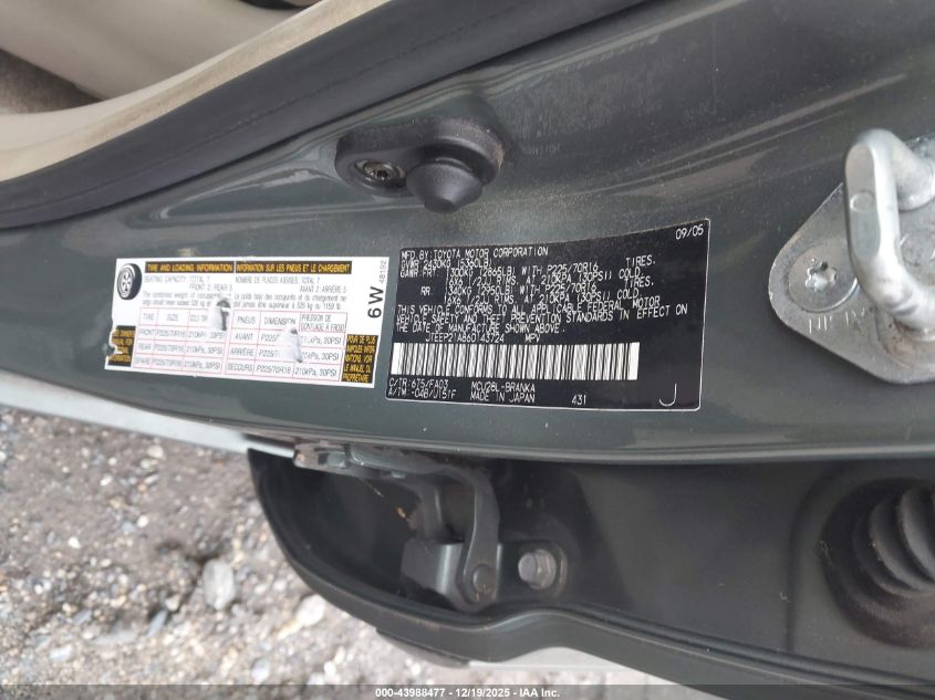 2006 Toyota Highlander V6 VIN: JTEEP21A860143724 Lot: 43988477