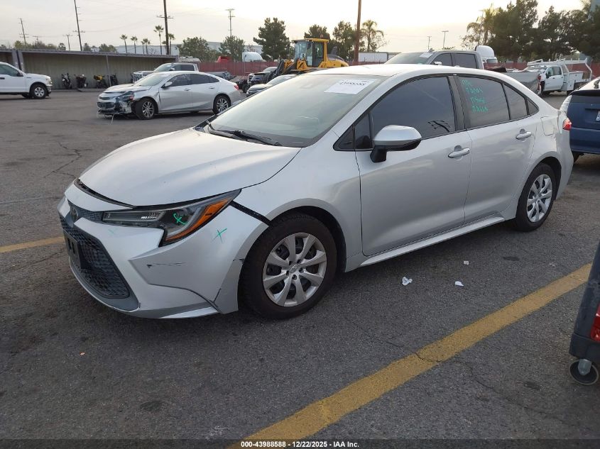 2020 Toyota Corolla Le VIN: 5YFEPRAE2LP091511 Lot: 43988588