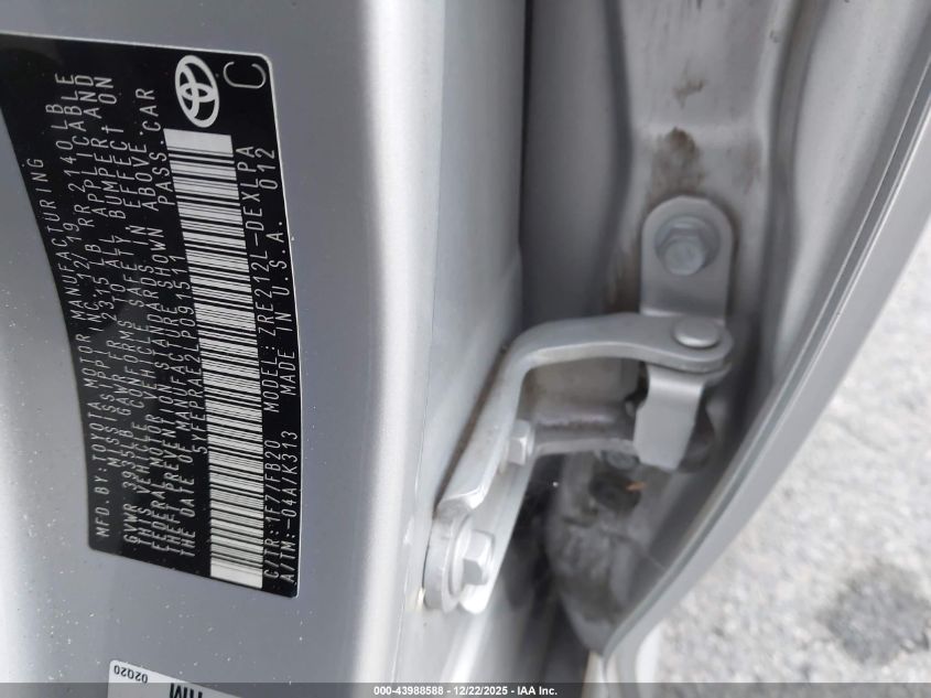 2020 Toyota Corolla Le VIN: 5YFEPRAE2LP091511 Lot: 43988588