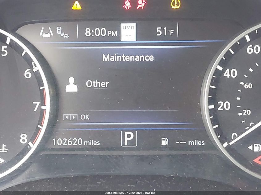 2021 Nissan Maxima Sv Xtronic Cvt VIN: 1N4AA6CV1MC502571 Lot: 43988592