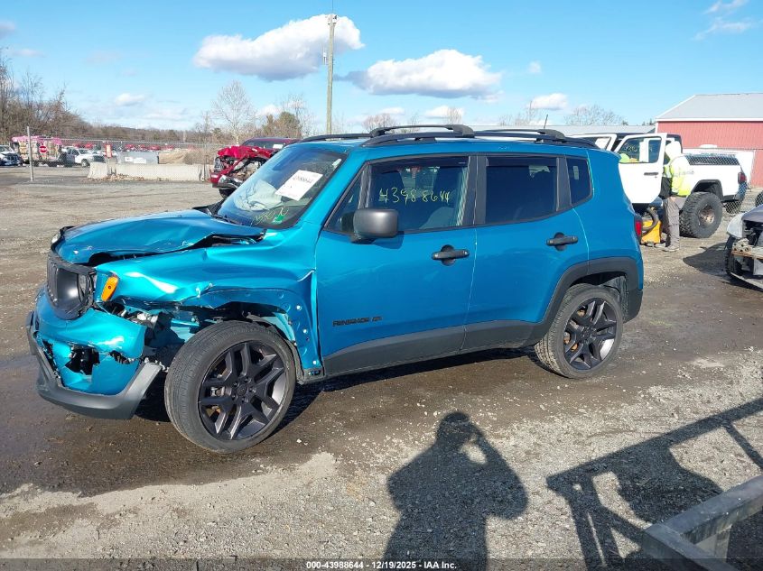 2021 Jeep Renegade Latitude VIN: ZACNJDBB2MPN33070 Lot: 43988644