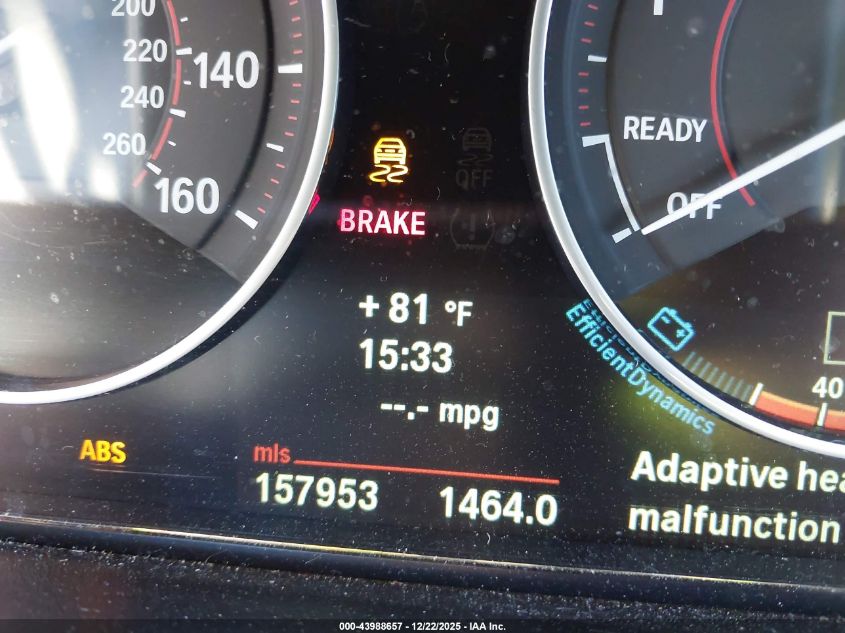 2013 BMW 335I xDrive VIN: WBA3B9C56DF586772 Lot: 43988657