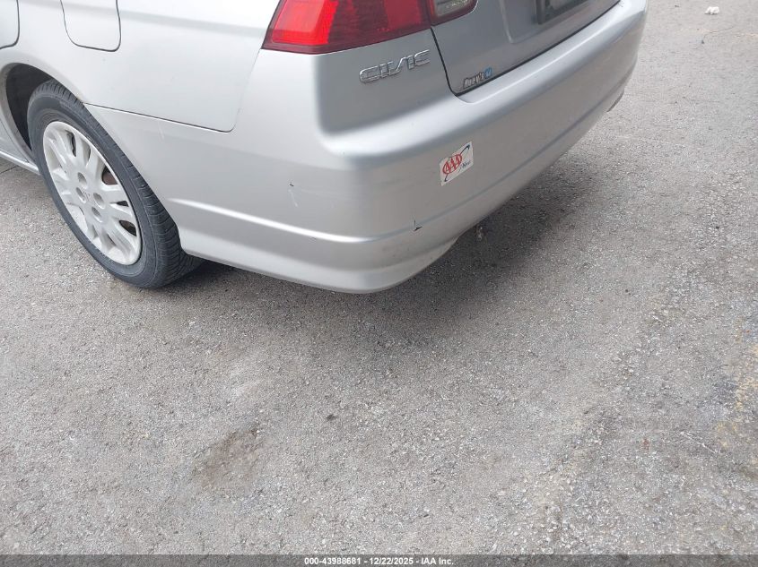 2005 Honda Civic Lx VIN: 2HGES16635H624865 Lot: 43988681