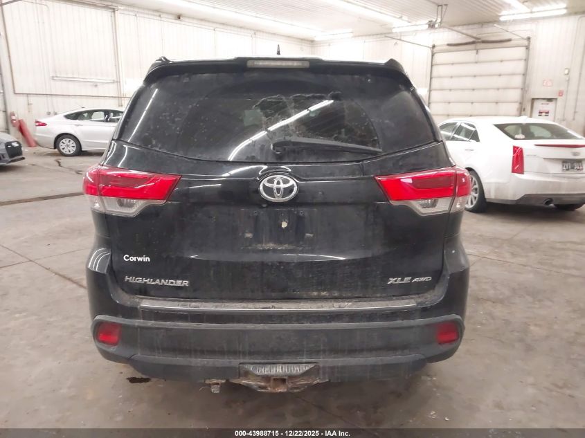 2018 Toyota Highlander Xle VIN: 5TDJZRFH0JS828222 Lot: 43988715