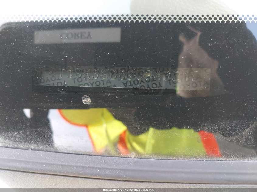 2009 Toyota Avalon Xls VIN: 4T1BK36B89U343217 Lot: 43988772