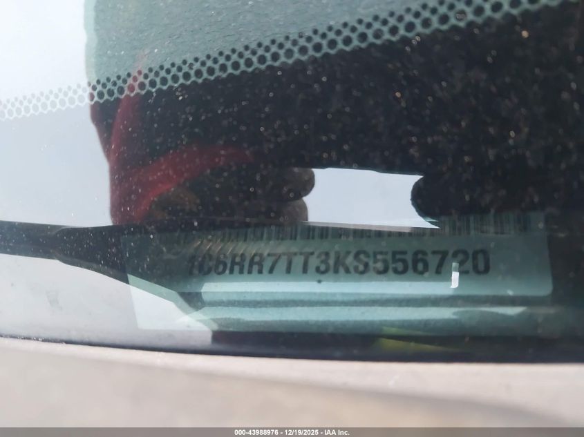 2019 Ram 1500 Classic Big Horn 4X4 6'4 Box VIN: 1C6RR7TT3KS556720 Lot: 43988976