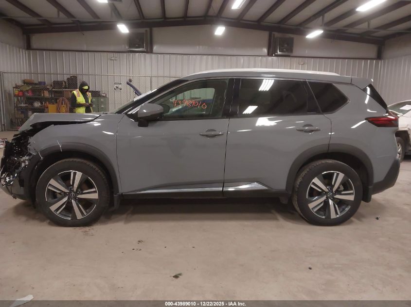 2022 Nissan Rogue Sl Intelligent Awd VIN: 5N1BT3CB3NC693646 Lot: 43989010
