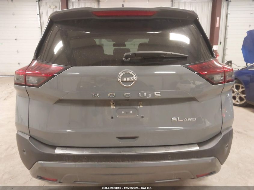 2022 Nissan Rogue Sl Intelligent Awd VIN: 5N1BT3CB3NC693646 Lot: 43989010