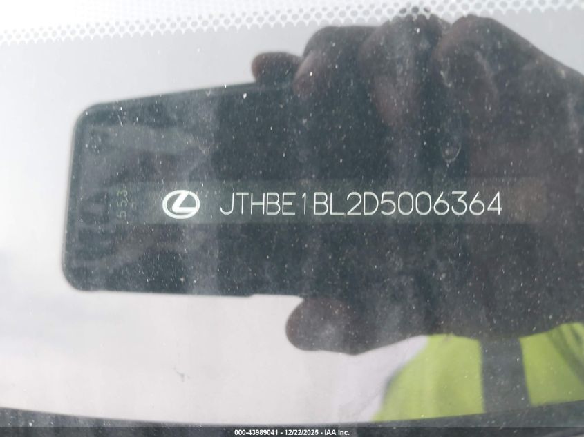 2013 Lexus Gs 350 VIN: JTHBE1BL2D5006364 Lot: 43989041