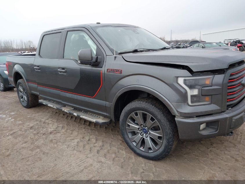 2016 Ford F-150 Lariat VIN: 1FTFW1EF4GFB52852 Lot: 43989074