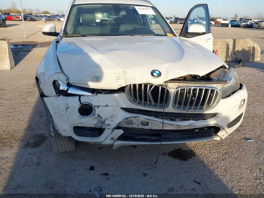 2017 BMW X3 Sdrive28I VIN: 5UXWZ7C30H0V91553 Lot: 43989102