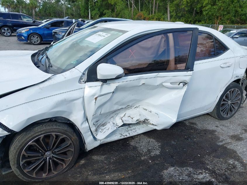 2015 Toyota Corolla S Plus VIN: 2T1BURHE3FC326200 Lot: 43989239