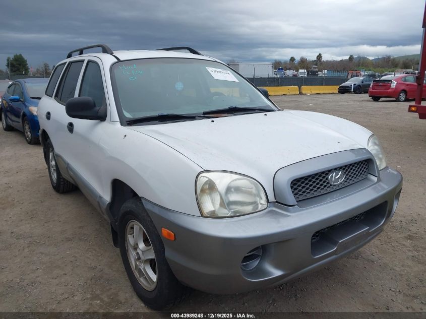 2001 Hyundai Santa Fe 2.4L/2.4L Gl VIN: KM8SB82BX1U075861 Lot: 43989248