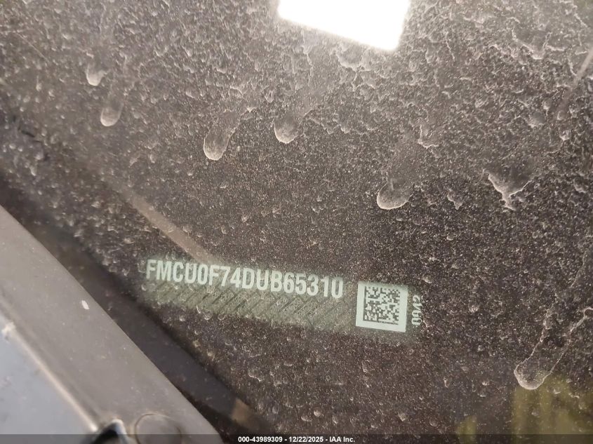 2013 Ford Escape S VIN: 1FMCU0F74DUB65310 Lot: 43989309