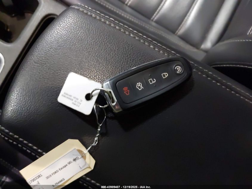 2019 Ford Escape Sel VIN: 1FMCU9HD9KUA81973 Lot: 43989407