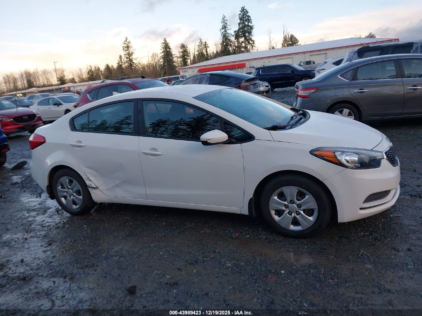 2016 Kia Forte Lx VIN: KNAFK4A6XG5533014 Lot: 43989423