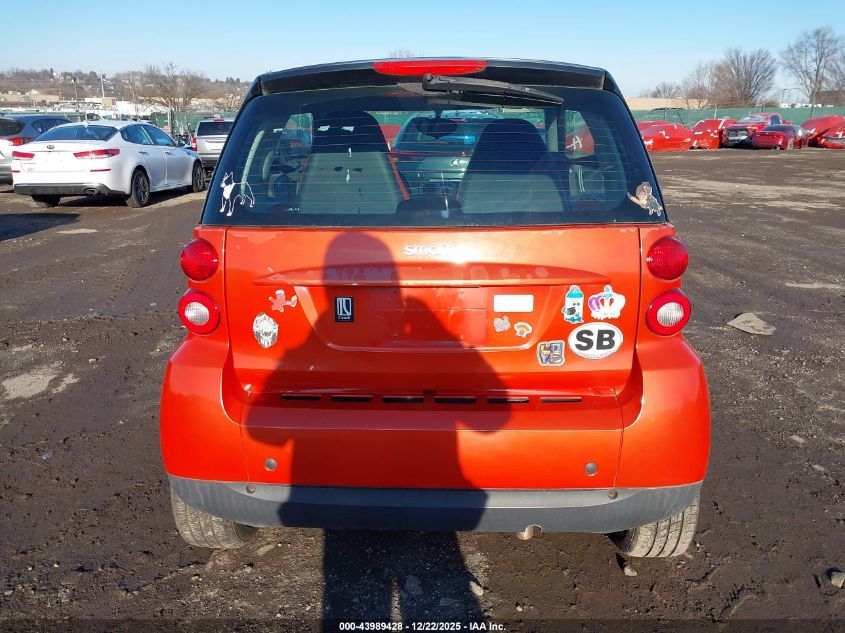 2008 Smart Fortwo Passion/Pure VIN: WMEEJ31X68K170400 Lot: 43989428