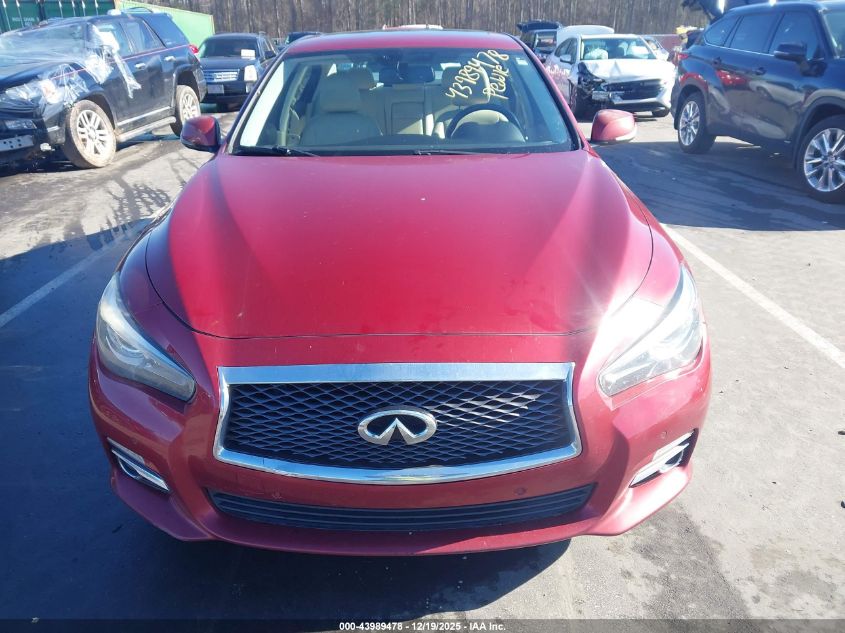 2014 Infiniti Q50 Premium VIN: JN1BV7AR7EM698397 Lot: 43989478
