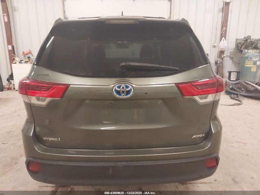 2019 Toyota Highlander Hybrid Xle VIN: 5TDJGRFHXKS075340 Lot: 43989620