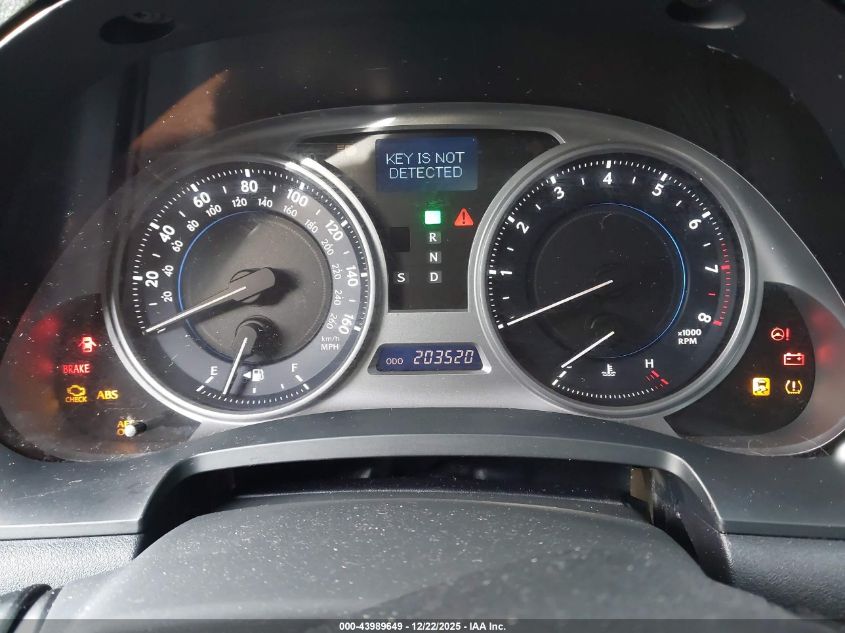 2009 Lexus Is 250 VIN: JTHBK262795096120 Lot: 43989649