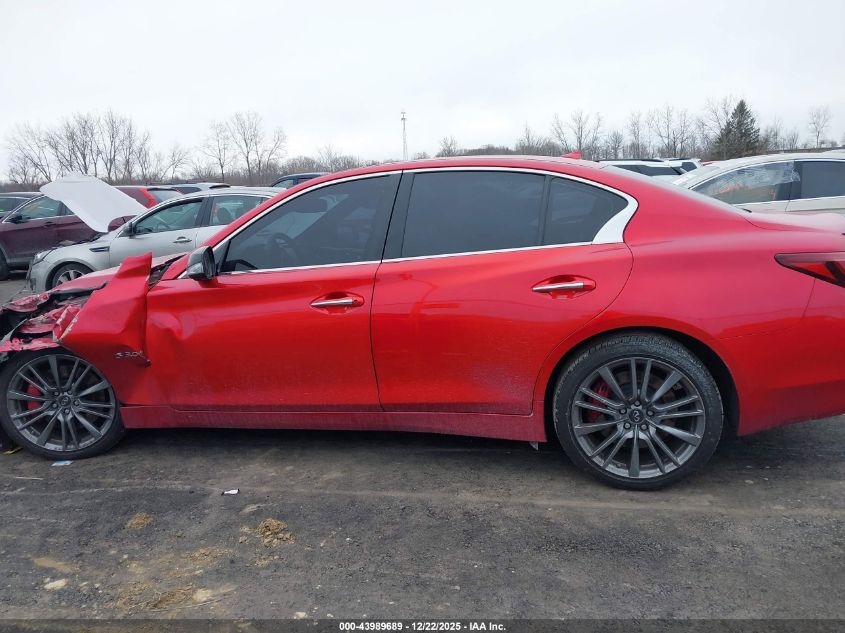2018 Infiniti Q50 3.0T Red Sport 400 VIN: JN1FV7AR9JM481154 Lot: 43989689