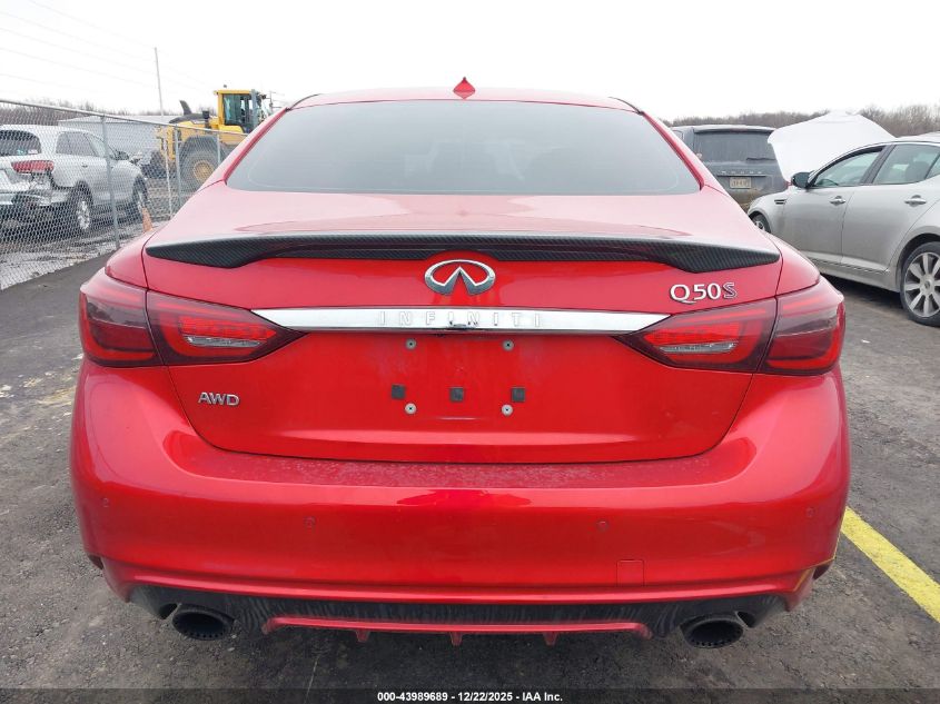2018 Infiniti Q50 3.0T Red Sport 400 VIN: JN1FV7AR9JM481154 Lot: 43989689