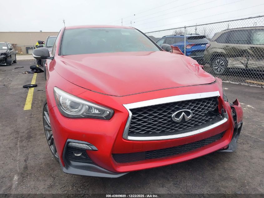 2018 Infiniti Q50 3.0T Red Sport 400 VIN: JN1FV7AR9JM481154 Lot: 43989689