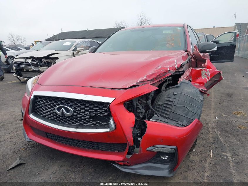 2018 Infiniti Q50 3.0T Red Sport 400 VIN: JN1FV7AR9JM481154 Lot: 43989689