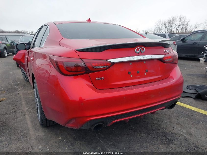 2018 Infiniti Q50 3.0T Red Sport 400 VIN: JN1FV7AR9JM481154 Lot: 43989689
