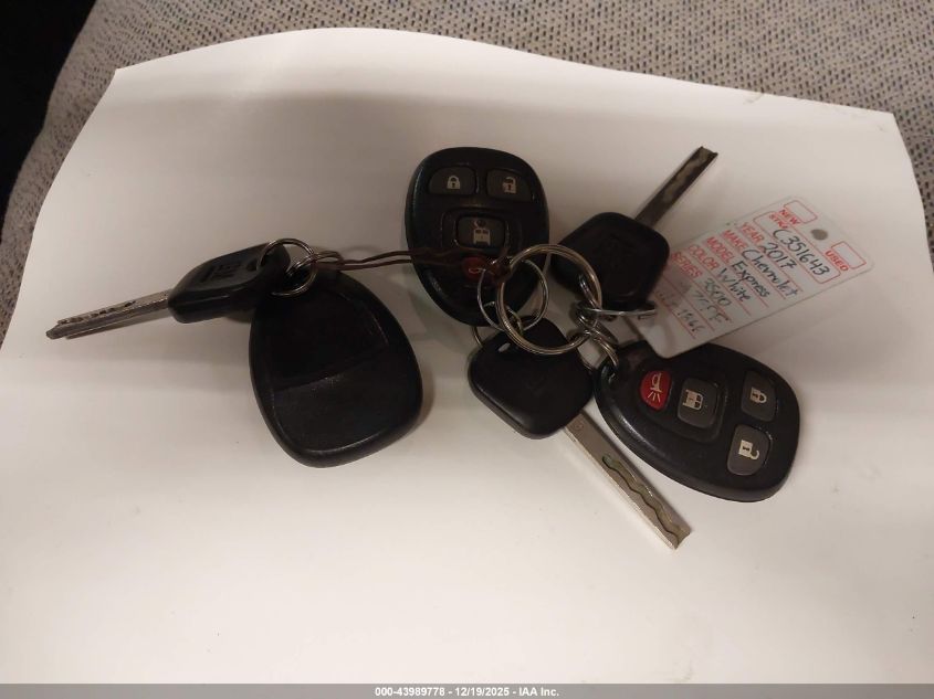 2017 Chevrolet Express 3500 Lt VIN: 1GAZGPFG2H1179866 Lot: 43989778