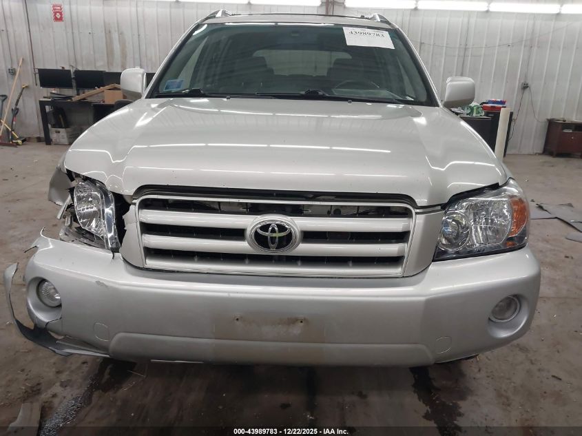 2005 Toyota Highlander Limited V6 VIN: JTEEP21A150090993 Lot: 43989783