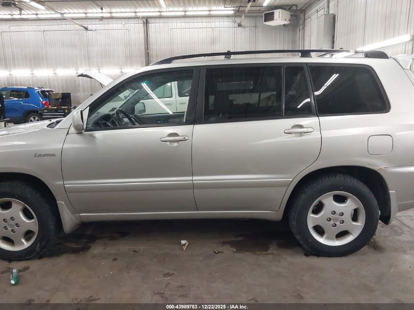 2005 Toyota Highlander Limited V6 VIN: JTEEP21A150090993 Lot: 43989783