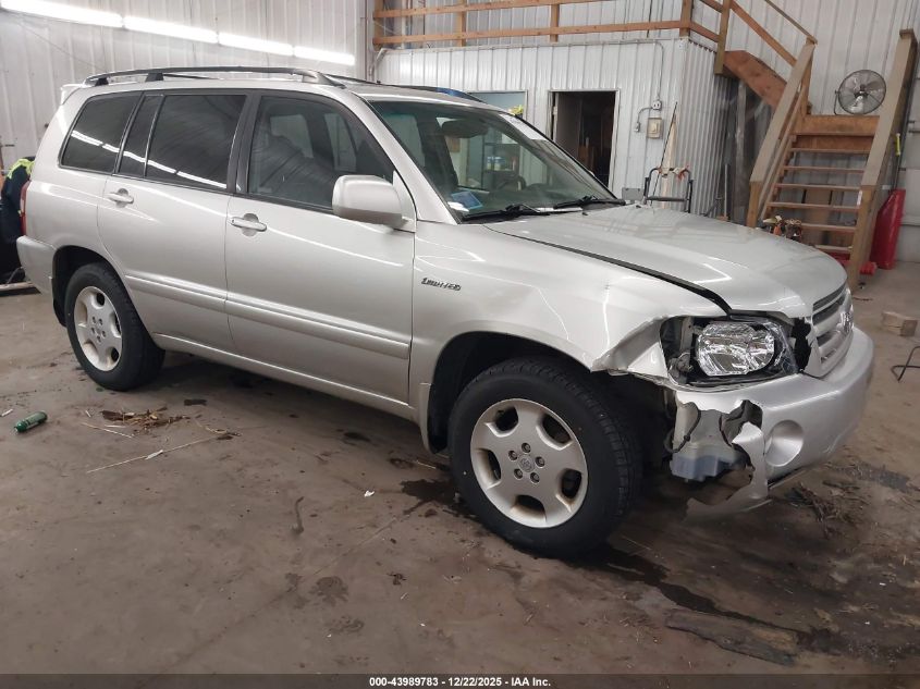 2005 Toyota Highlander Limited V6 VIN: JTEEP21A150090993 Lot: 43989783
