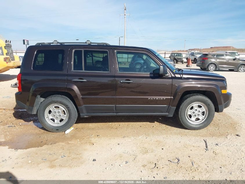 2014 Jeep Patriot Sport VIN: 1C4NJPBA5ED720458 Lot: 43989807