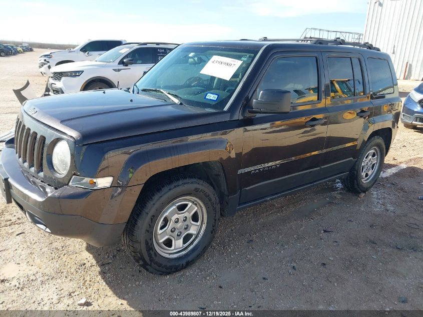 2014 Jeep Patriot Sport VIN: 1C4NJPBA5ED720458 Lot: 43989807